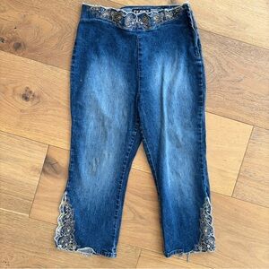 Hi Jeans Paisley embroidered Jeans Size 14